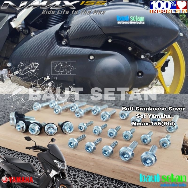 Baut Set Kirian Cover CVT Yamaha Nmax Old (Silver)