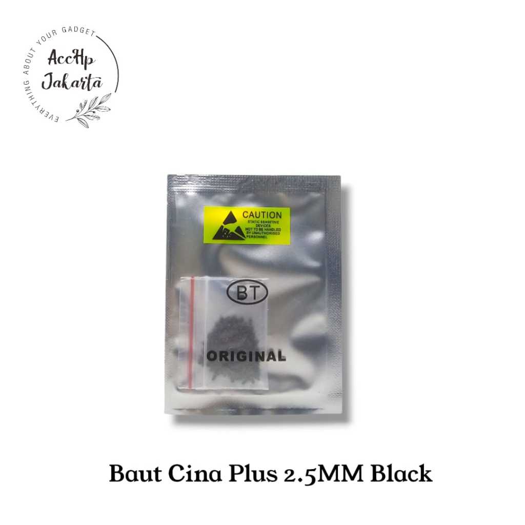 BT Baut Cina Plus 2.5MM Hitam Baut Cina Plus 2.mm Black Original
