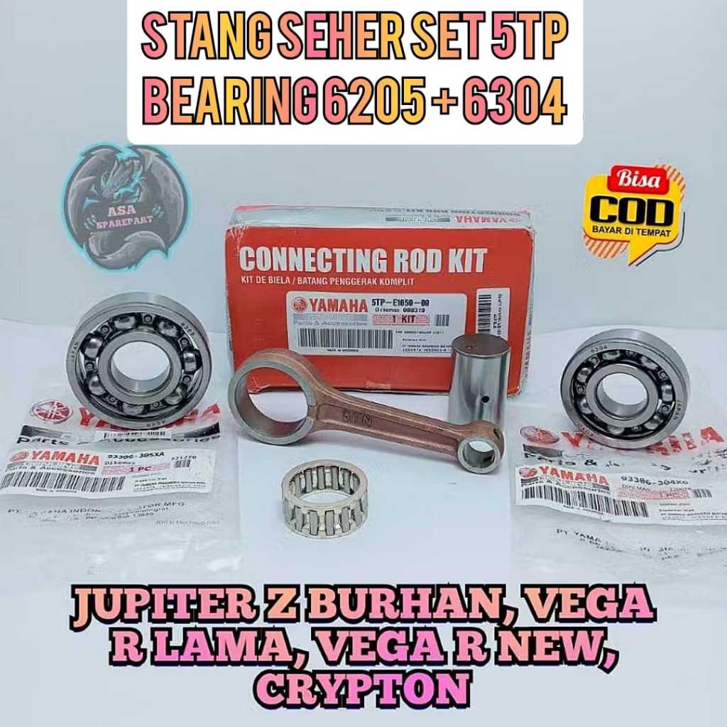 Stang Seher Set Bearing 5TP Motor Yamaha Jupiter Z Lama , Vega R New , Jupiter Z Burhan Burung Hantu