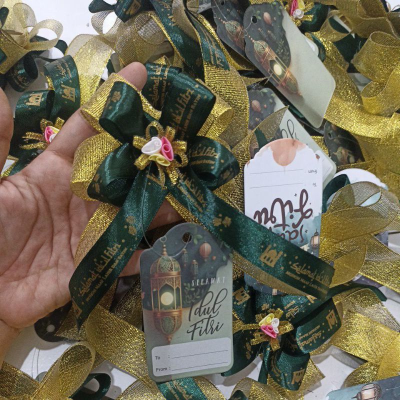 

Pita Lebaran/Pita Hampers Lebaran/Souvenis Idul Fitri