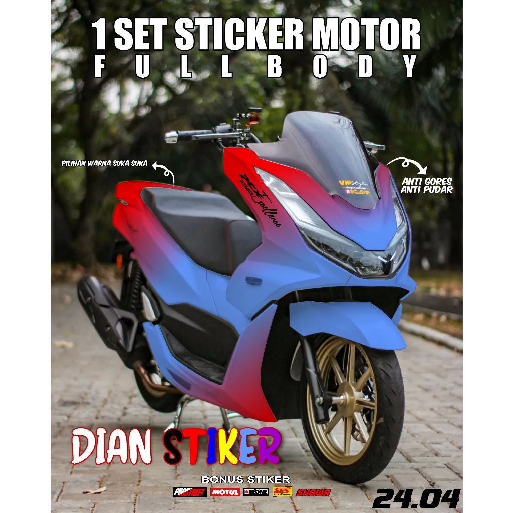 COD DECAL STICKER PCX 160 FULL BODY PCX TERBARU WARNA PUTIH MERAH HITAM PCX MODIFIKASI PCX INDONESIA