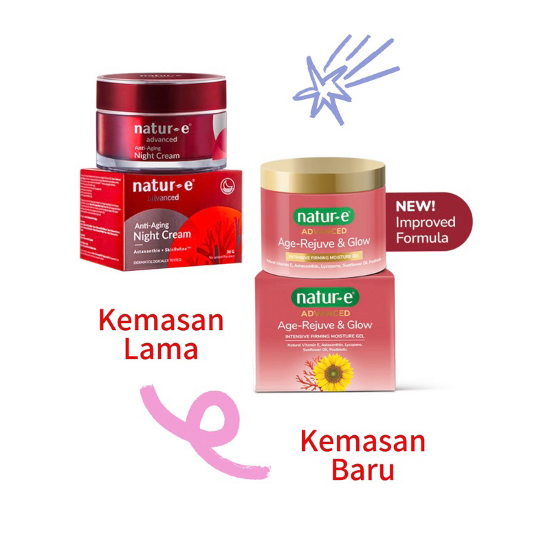 NATUR-E NIGHT CREAM ADVANCED 30 GRAM/NIGHT CREAM ANTI AGING NATUR-E 30 GRAM/KRIM MALAM NATUR-E