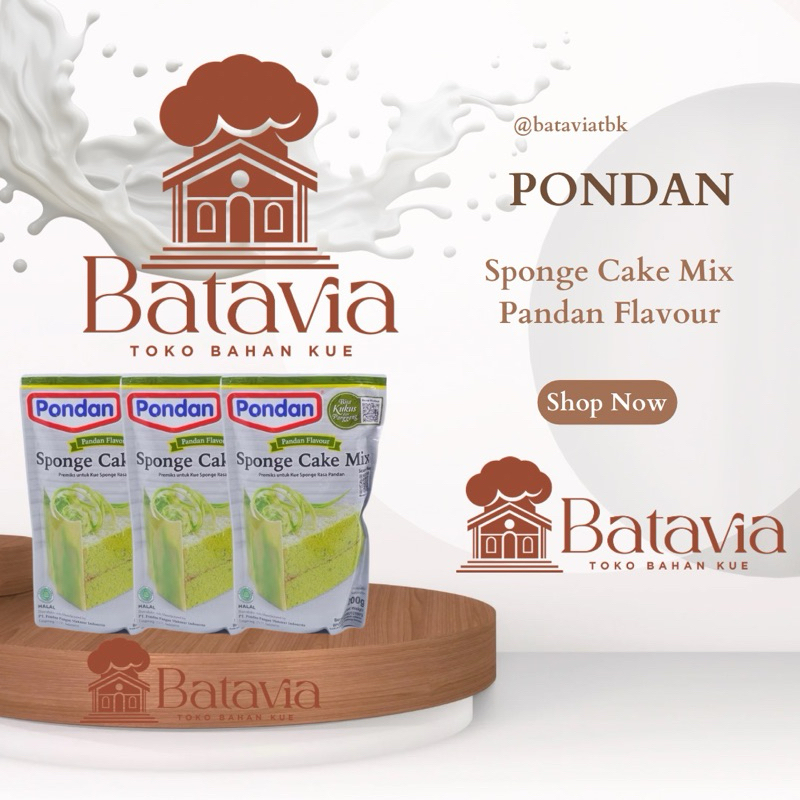 

Pondan Sponge Cake Mix Pandan Flavour 200g | Pandan Flavour