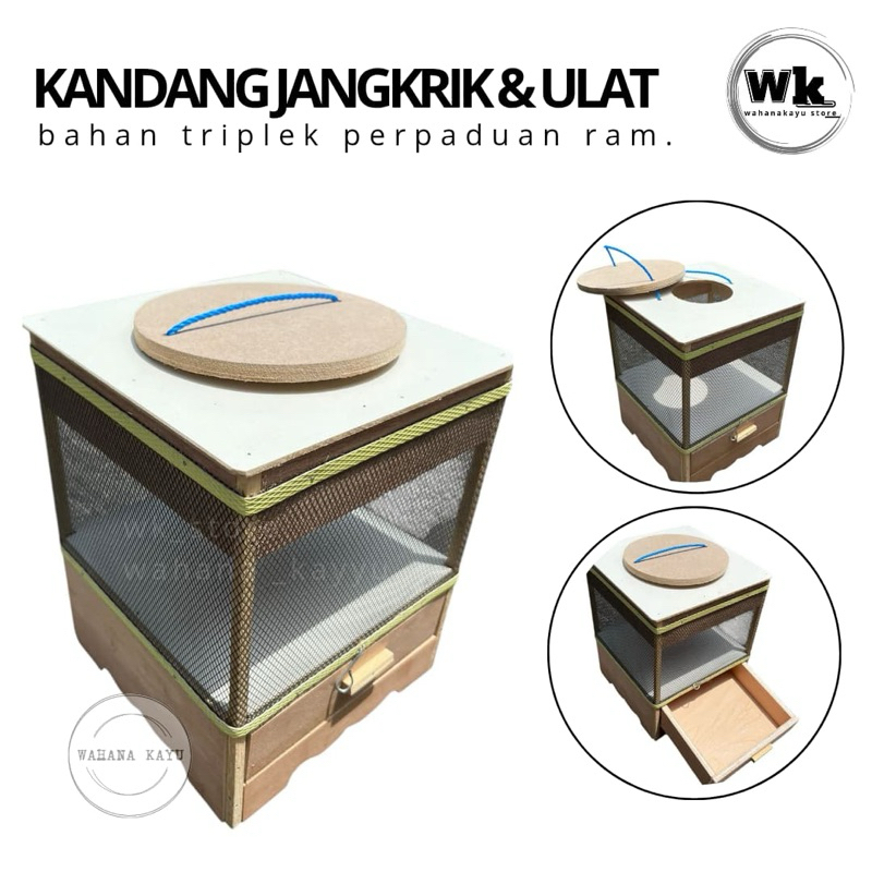 tempat wadah jangkrik dan ulat | kandang jangkrik triplek