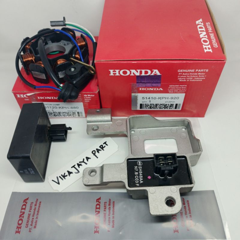 SPUL STATOR CDI KIPROK KPH 3ITEM HONDA KARISMA KIRANA SUPRA X 125 LAMA ORI