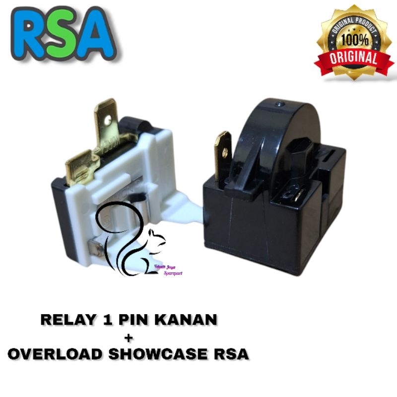 RELAY RSA SHOWCASE KULKAS 1 PINTU / PTC RELAY SHOWCASE RSA PINTU KACA / OVERLOAD