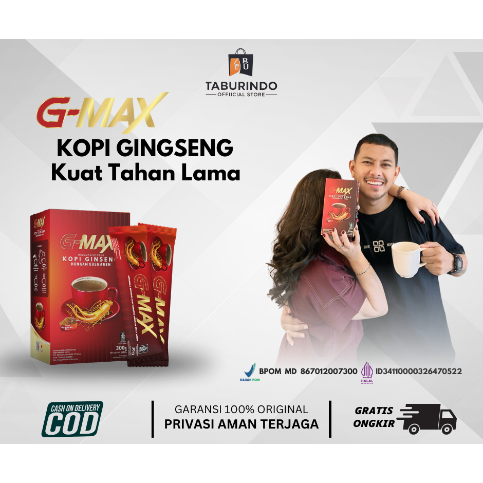 

KOPI G-MAX Original Kopi Menabah Stamina BPOM & HALAL MUI RI