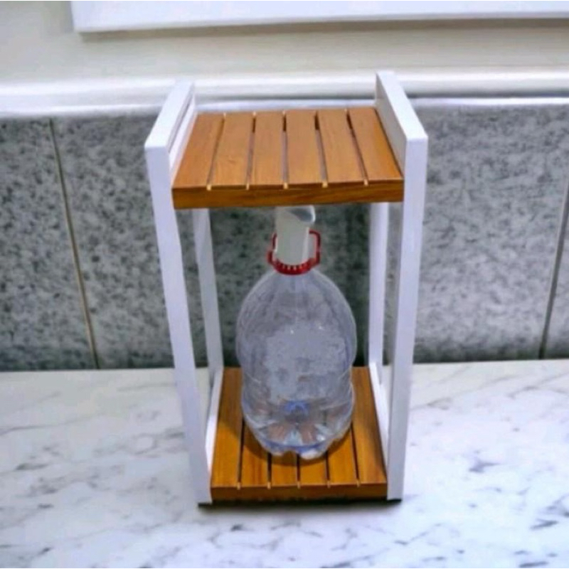 RAK RICE COOKER DAN GALON SERBAGUNA Kayu