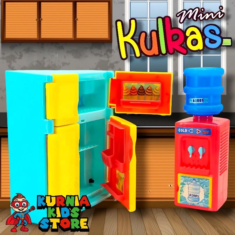 Mainan Kulkas Dispenser Dengan Lampu Dan Suara KGP 709