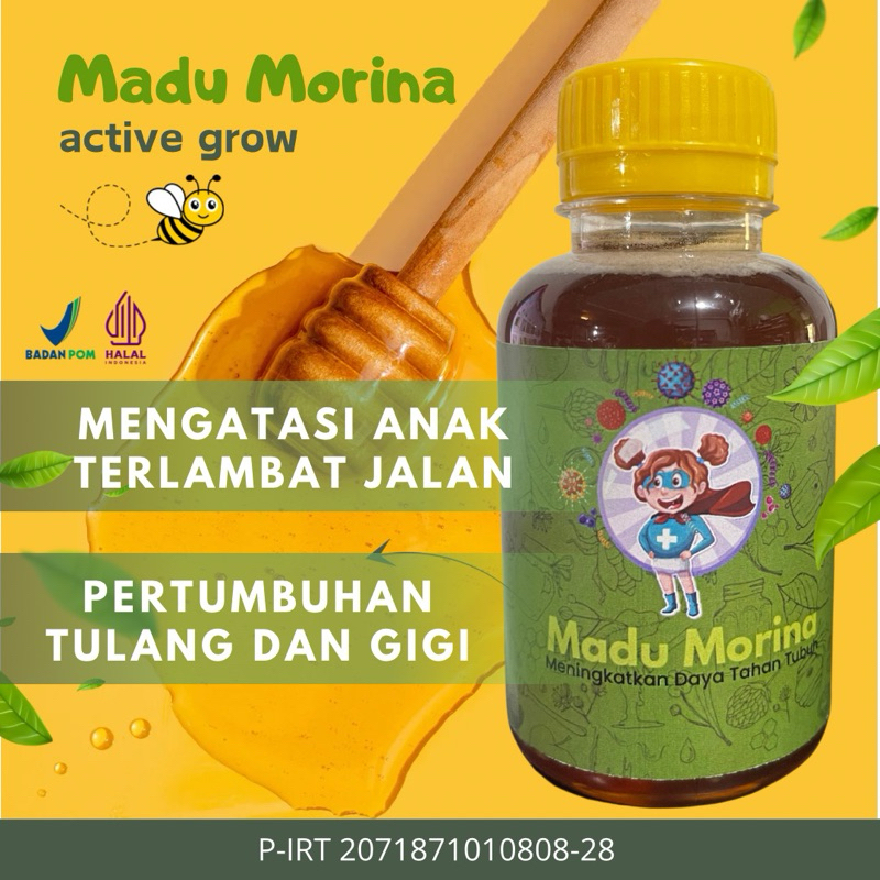 

ACTIVEGROW - Madu Morina activegrow Madu anak Active GrowMadu Kesehatan Mengatasi anak terlambat berjalan serta menutrisi pertumbuhan tulang dan gigi