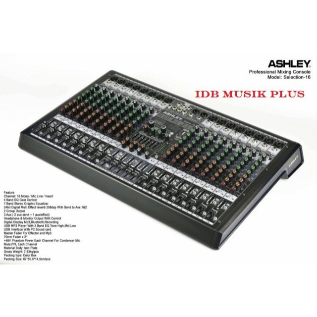 Mixer 16 Ch Ashley Selection16 Selection 16 Original