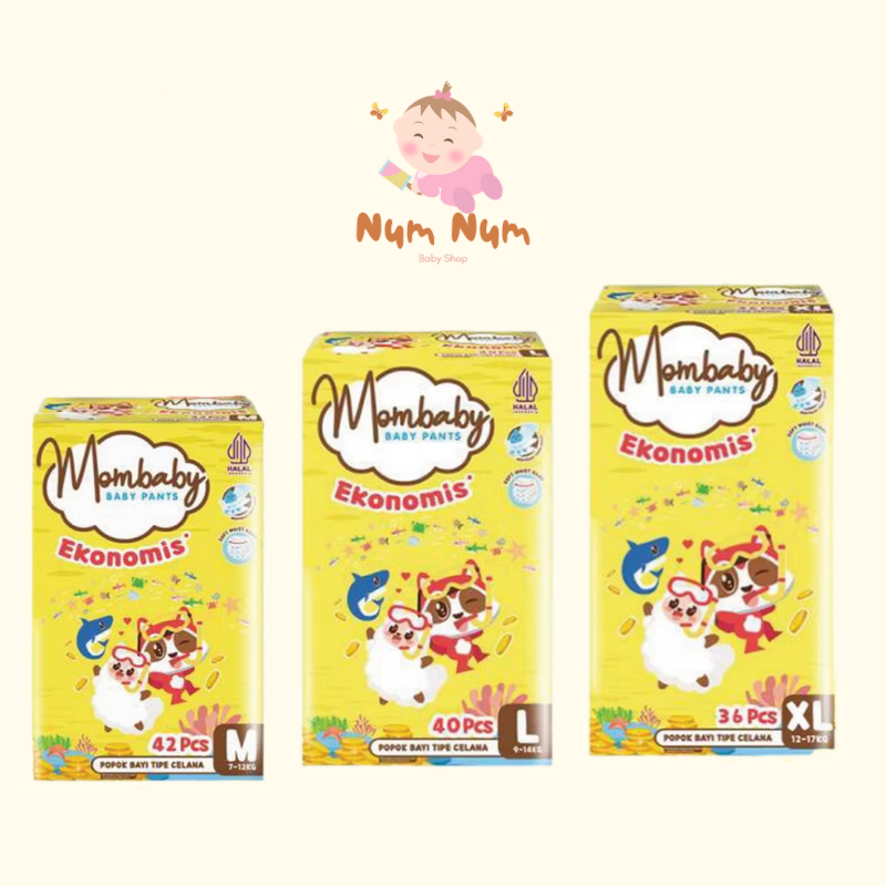Mombaby ekonomis pants/ Pampers mombaby/ Mombaby Ekonomis M42/ L40/ XL 36