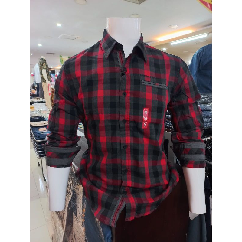 KEMEJA PRIA CARDINAL JEANS ORIGINAL MERAH