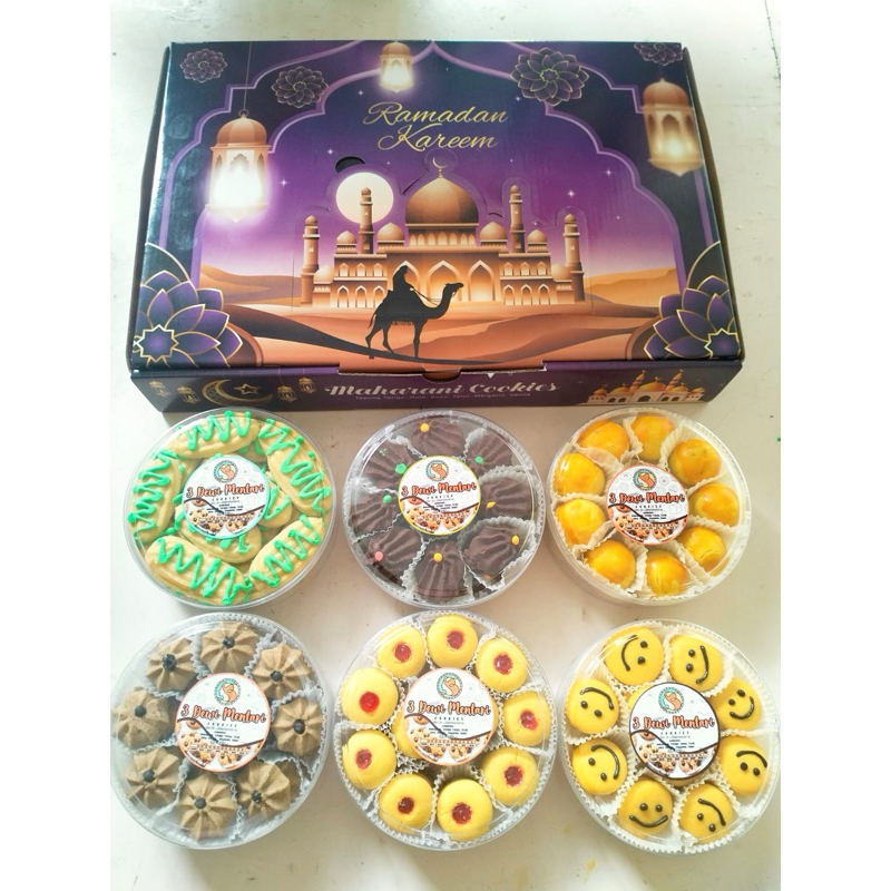 

HAMPERS PARCEL LEBARAN IDUL FITRI KUE KERING HADIAH COOKIES BOX ISI 6