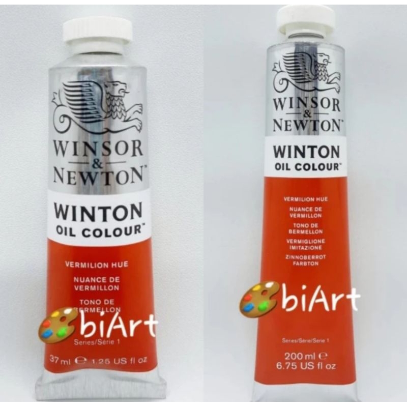 

Cat Minyak Winton Oil Colour 200ml / 37ml Vermilion Hue Winsor & Newton