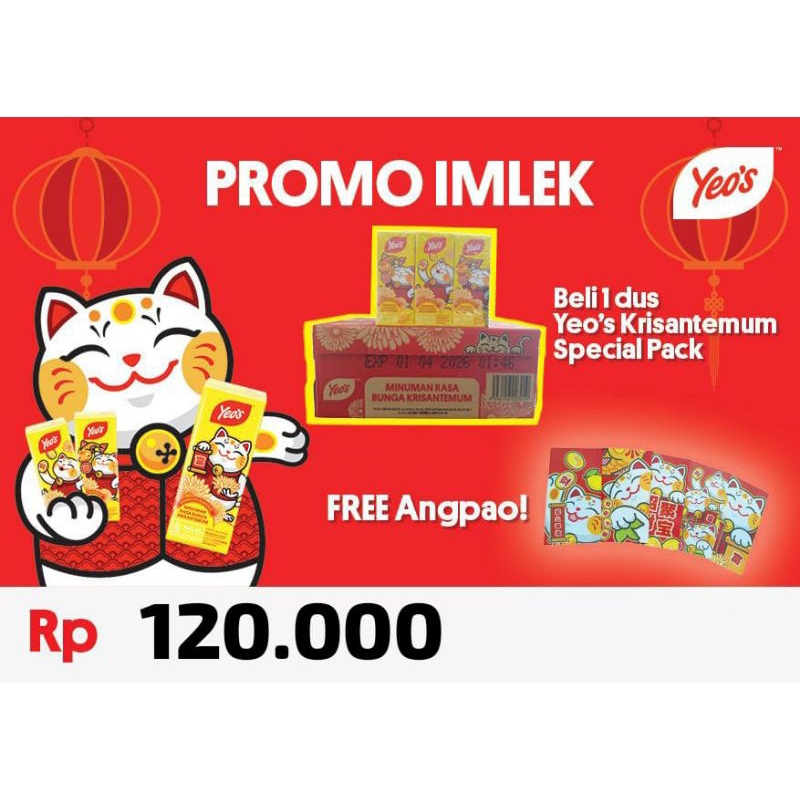 

edisi Imlek yeos Krisan uht 250 ml free angpau