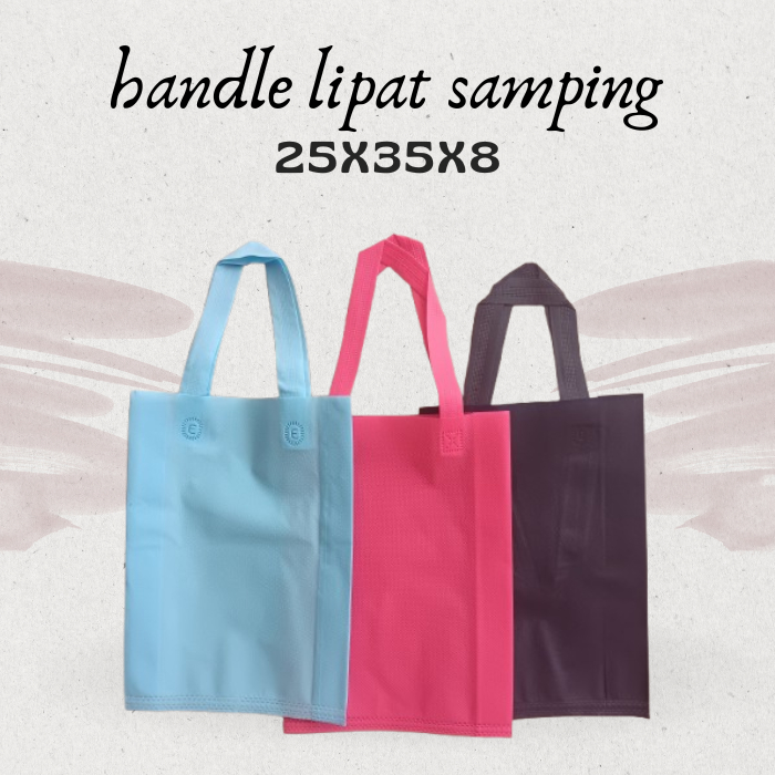 

Tas Handle lipat samping 25x35 Tas hampers / Tas sauvenir ( LUSINAN )