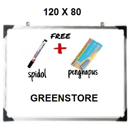 

PAPAN TULIS SPIDOL ATAU KAPUR / WHITEBOARD / BLACKBOARD UKURAN 120 X 80 CM (FREE SPIDOL & PENGHAPUS)