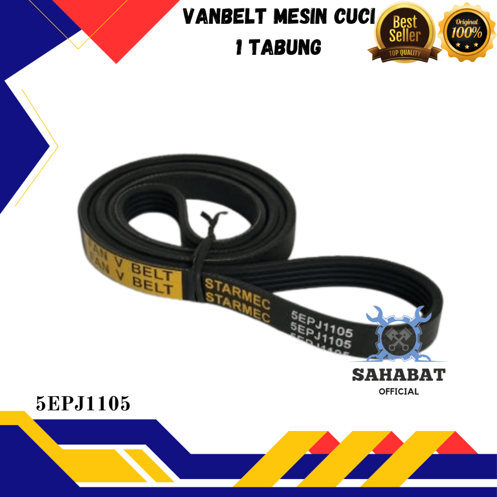 VANBELT MESIN CUCI 1 TABUNG | V-BELT MESIN CUCI 5EPJ1105