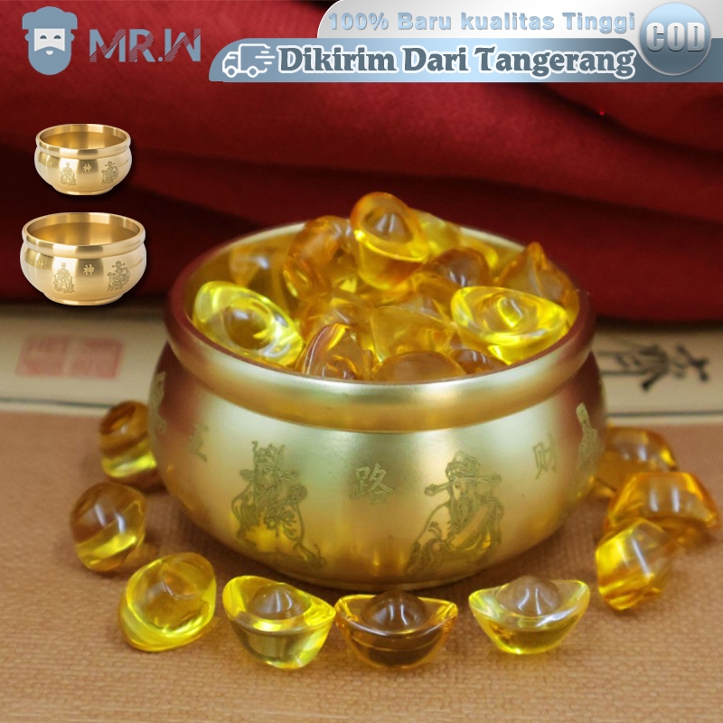 Treasure Bowl Kuningan Mangkuk Harta Karun Fengshui Mangkok Feng Shui Mangkok Kuningan