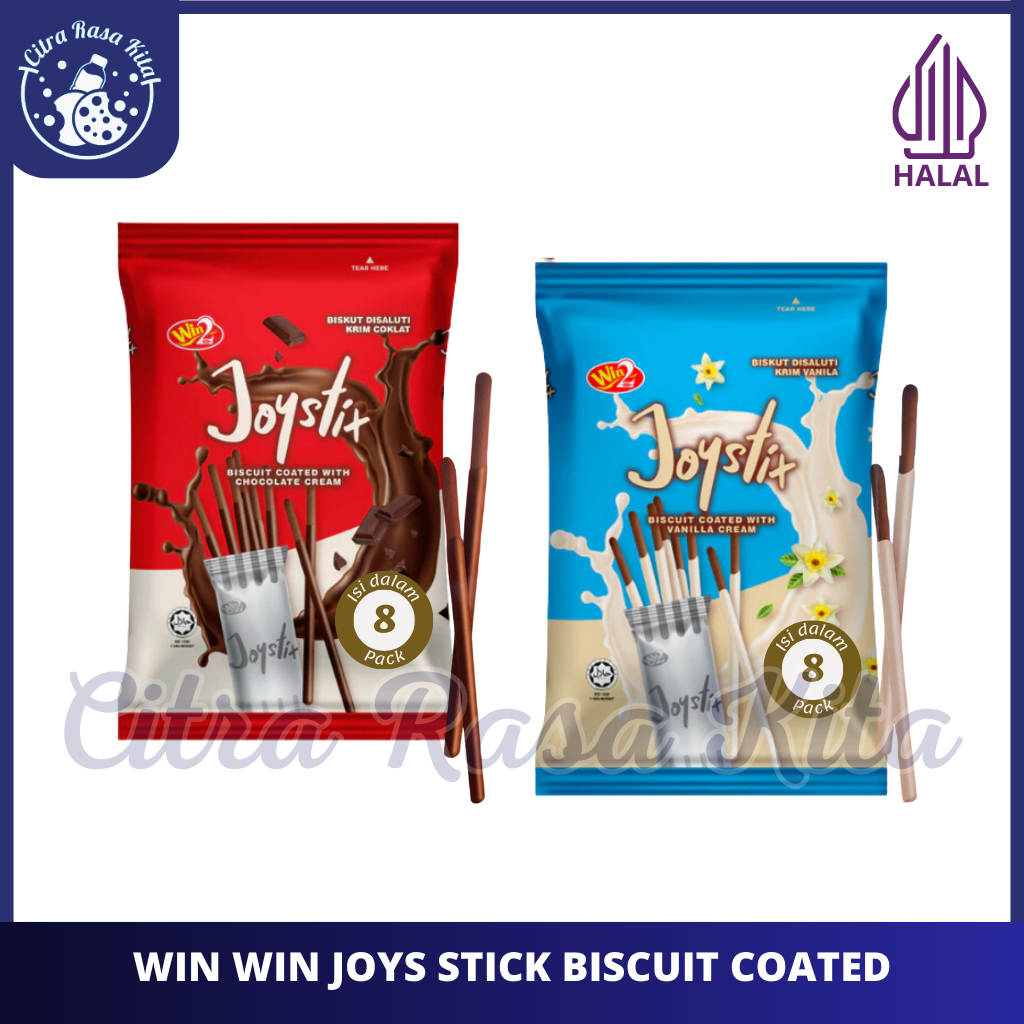 

Win2 Joystix Stick Biscuit Coated Disalut Krim Cokelat & Vanila 160gr