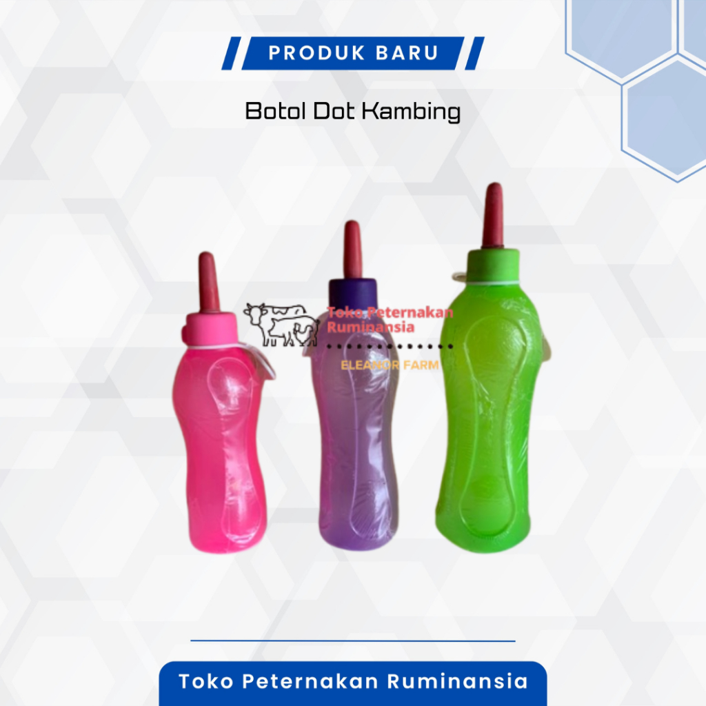 Botol dan Dot Pedet Sapi Cempe Kambing Dot Merah ukuran 500ml 750ml 1liter