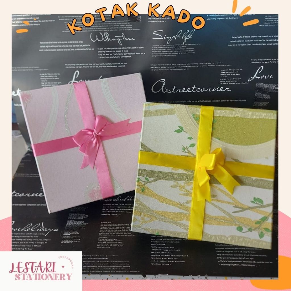 

Kotak Kado 20x20x5cm | Kotak Hampers | Gift Box | Kotak Hadiah | Lestari Stationery