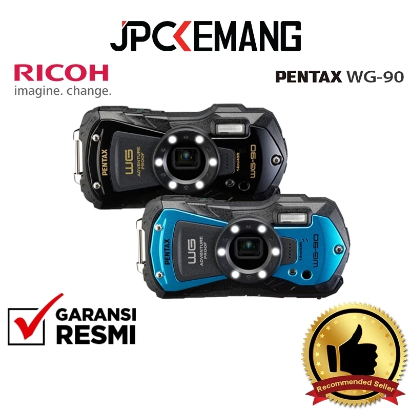 Ricoh PENTAX WG 90 Digital Camera Underwater Waterproof WG90 Garansi Resmi
