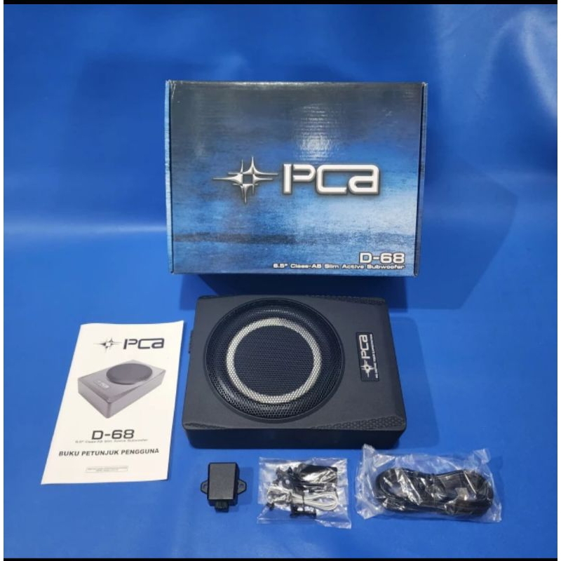 subwoofer mobil aktif slim kolong jok 6,5 inch pca D-68 original