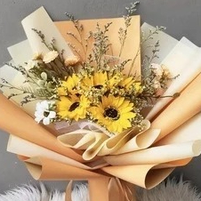 

FLOWER BAG BOUQUET KOTAK BUNGA Buket Matahari Besar | Soap & Dried Flower Bouquet Bucket Wisuda Kado