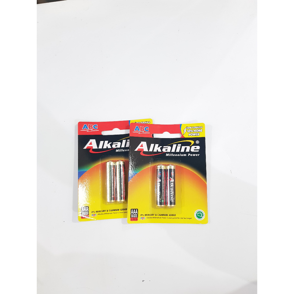 batrai abc alkaline AAA /A3 isi 2 # batu batrai alkaline AAA