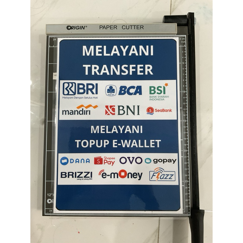 Poster Konter Melayani Transfer dan Top-Up E-Wallet | Dekorasi Konter, Cetak Poster Termurah