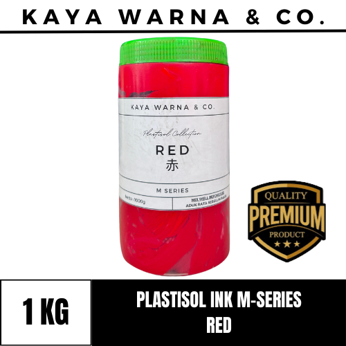 

Tinta Sablon Plastisol Ink RED M-Series KAYA WARNA & CO. (1kg)