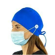 Topi Operasi Drill Kancing Topi Bedah scrub hat surgery topi koki dokter perawat