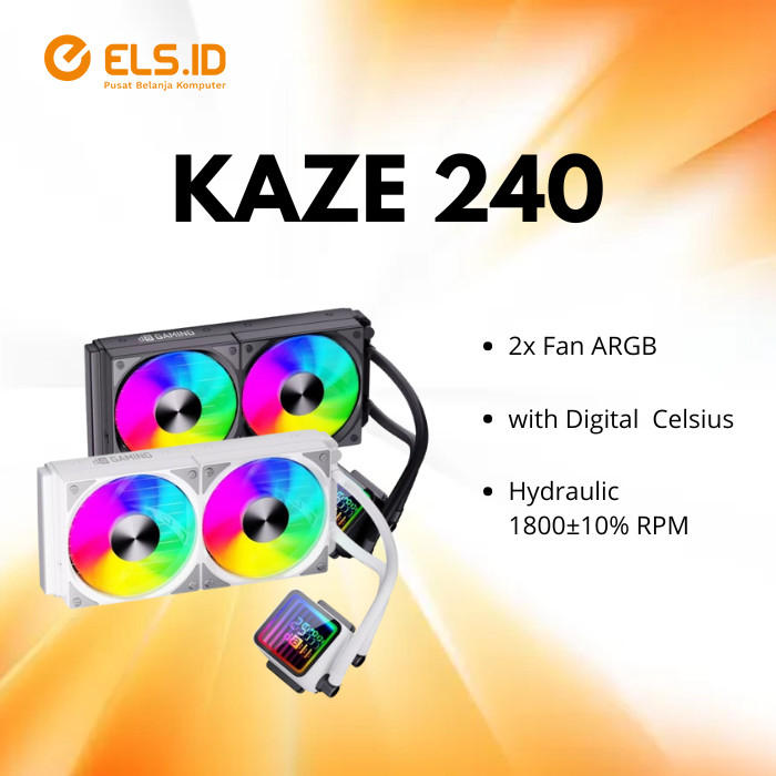 Digital Alliance Kaze 240 with Digital Celsius ARGB Liquid CPU Cooler