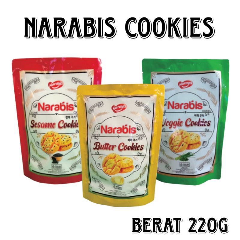 

Naraya Narabis Cookies 220g Cookies Butter , Cookies Sesame , Cookies Veggie