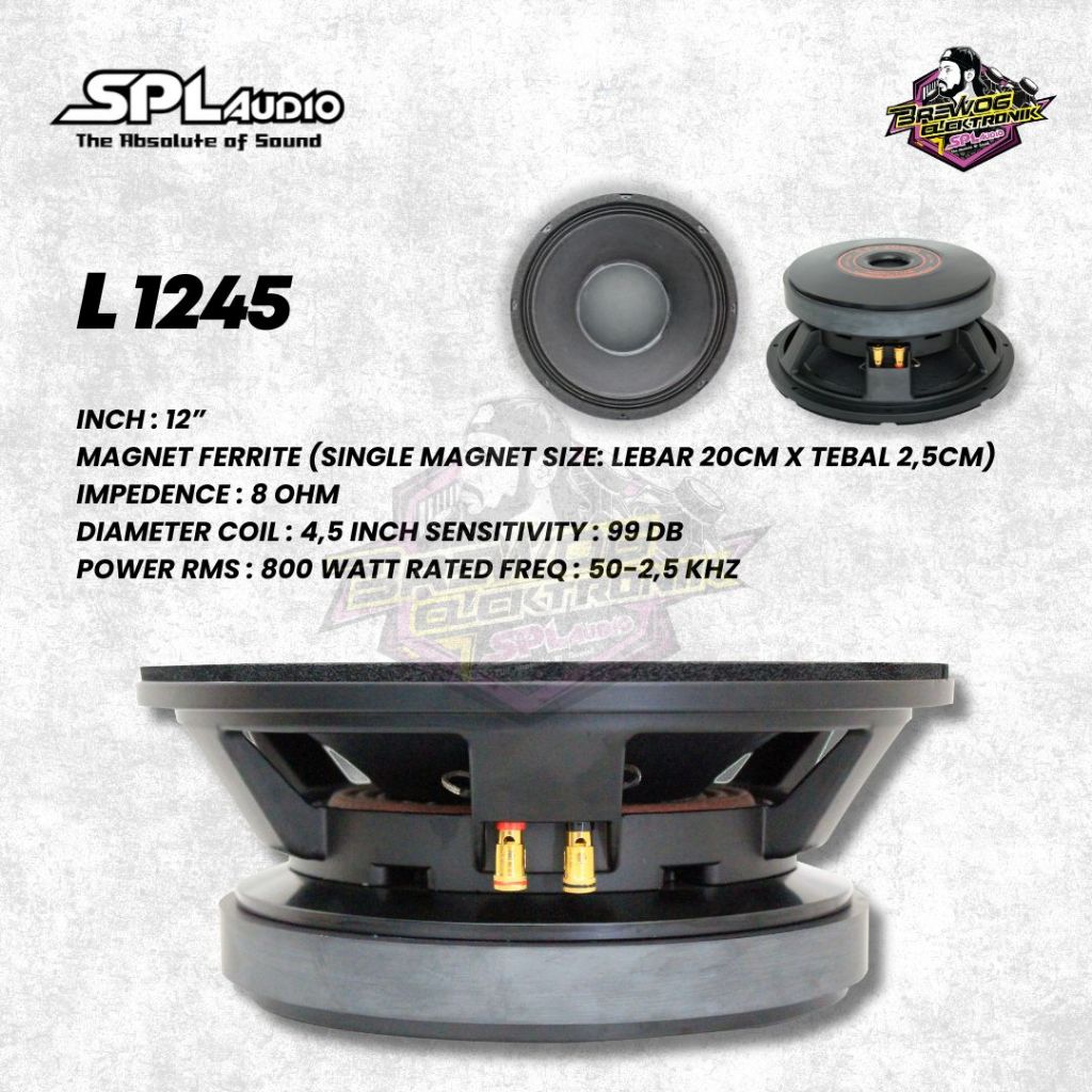 ORIGINAL PRODUK BREWOG SPL AUDIO SPEAKER 12 INCH L1245
