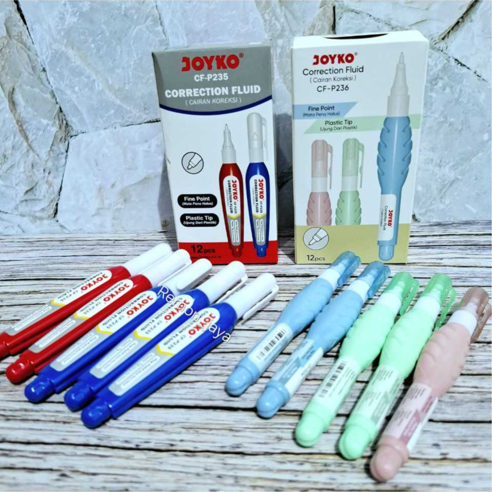 

Isi 12 pcs Correction Fluid Joyko CF-P235 / Tip Ex Joyko CF-P236 / Correction Tape