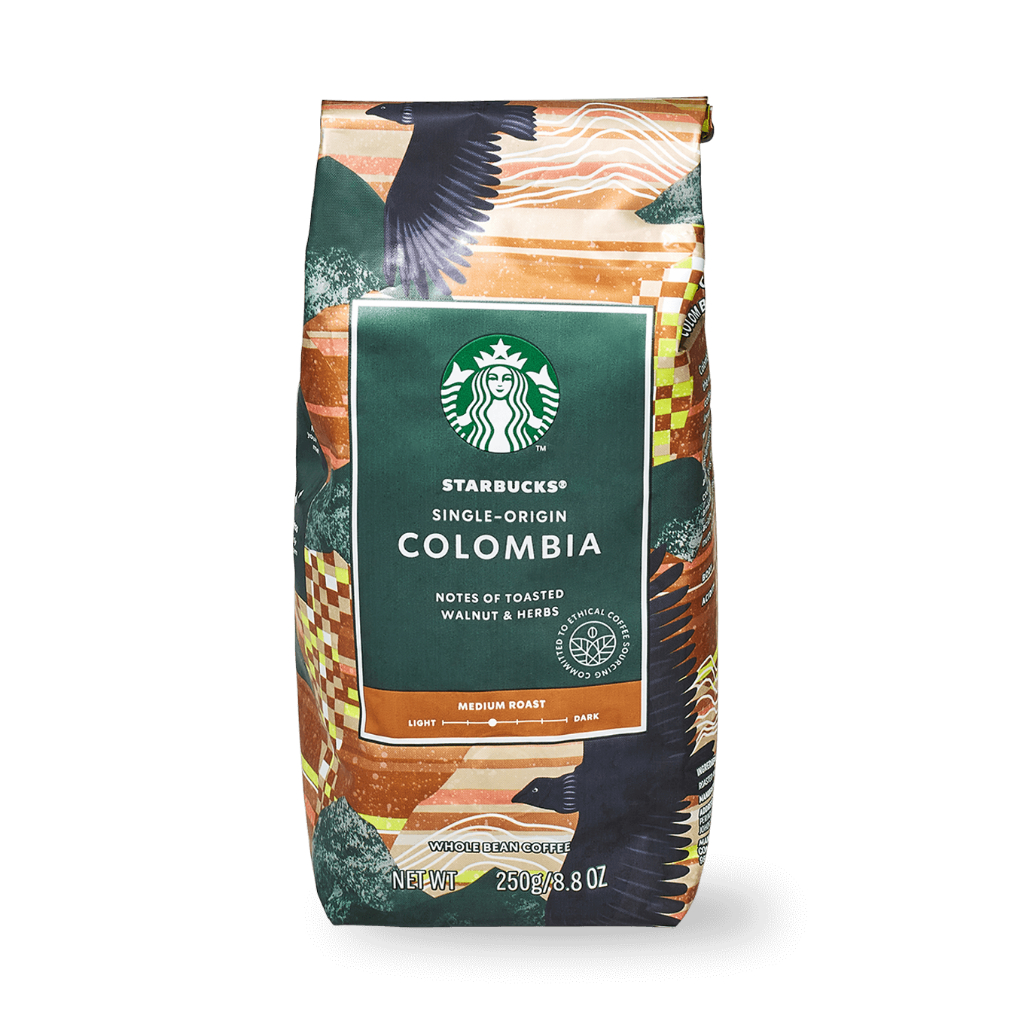 

Whole Bean 250 gram Colombia New Design 12/CS Starbucks