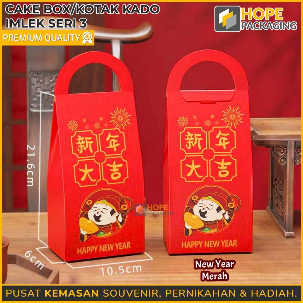 

Cake Box Imlek Seri 3 / Paper Bag Souvenir CNY / Kantong Tas Kado Chinnese New Year / Box Bingkisan Imlek / Dus Souvenir Imlek / Dus Permen / Coklat