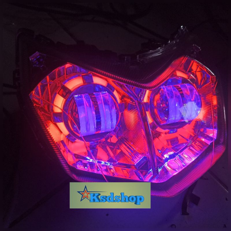reflektor lampu depan Supra x 125 fi injeksi 2015 set projie daymaker 2 lensa