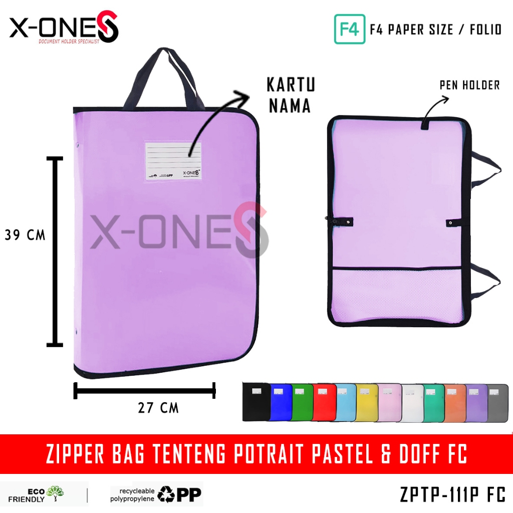 

X-ONE ZIPPER BAG TENTENG POTRAIT PASTEL & DOFF FC / ZPTP-111P FC