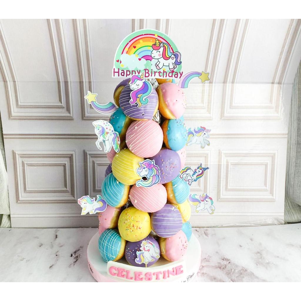 

Donat/Donat Ulang tahun/Donat Tower Tema Unicorn/Donat Jakarta