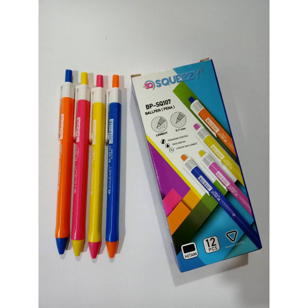 

Pulpen Squeezy SQ-107 / Ball Pen / Track Pen 0.7mm SQ-107