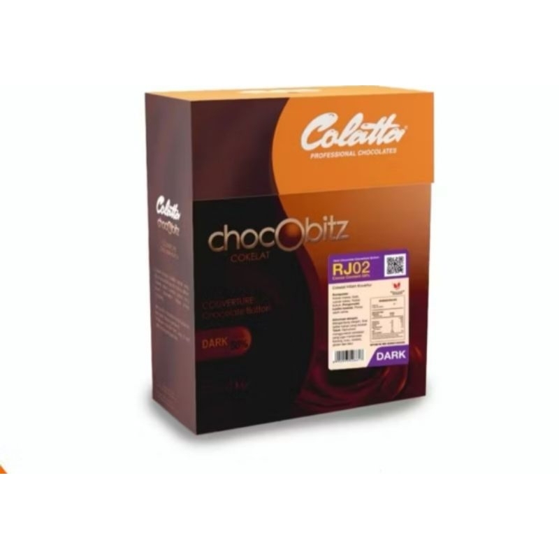 

Colatta Chocobitz Dark Couverture Coklat 1kg & Dekorasi kue
