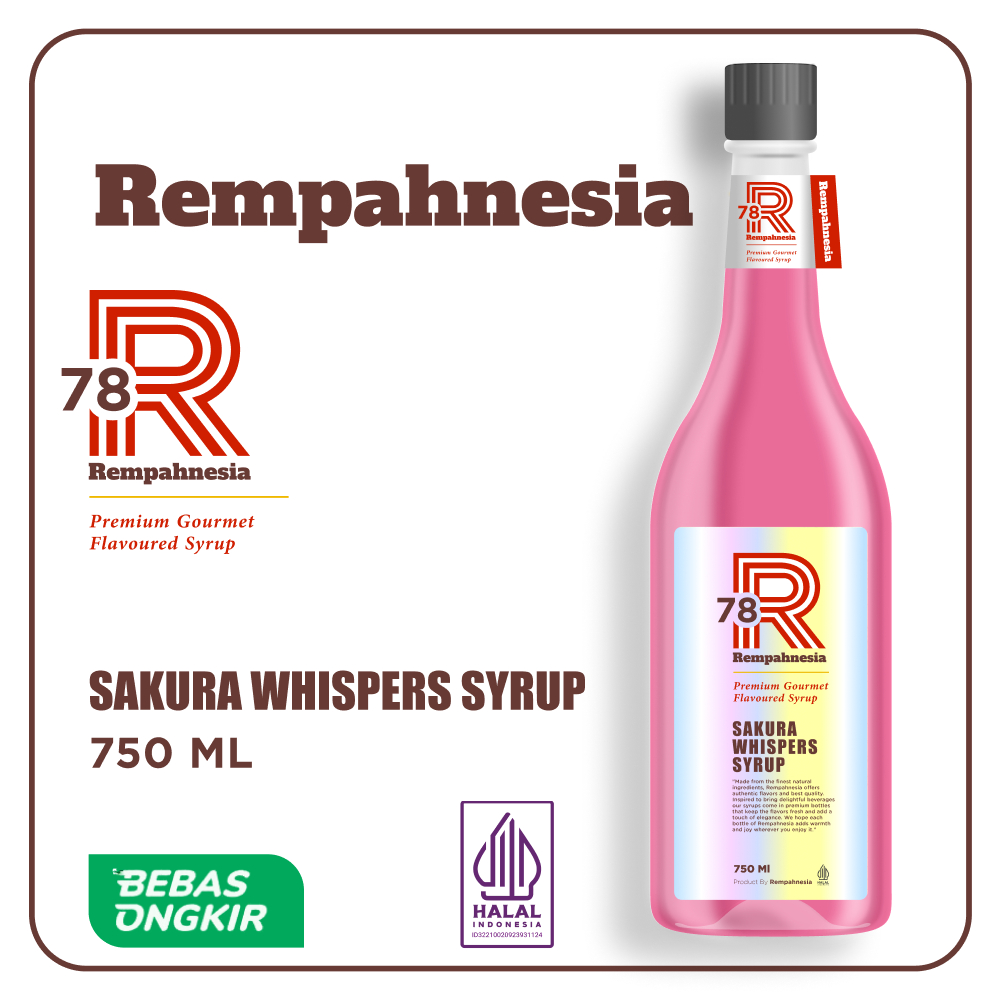 

Syrup Sakura Whispers / Sirup Rasa Sakura Whispers Premium 750ml / Rempahnesia Syrup
