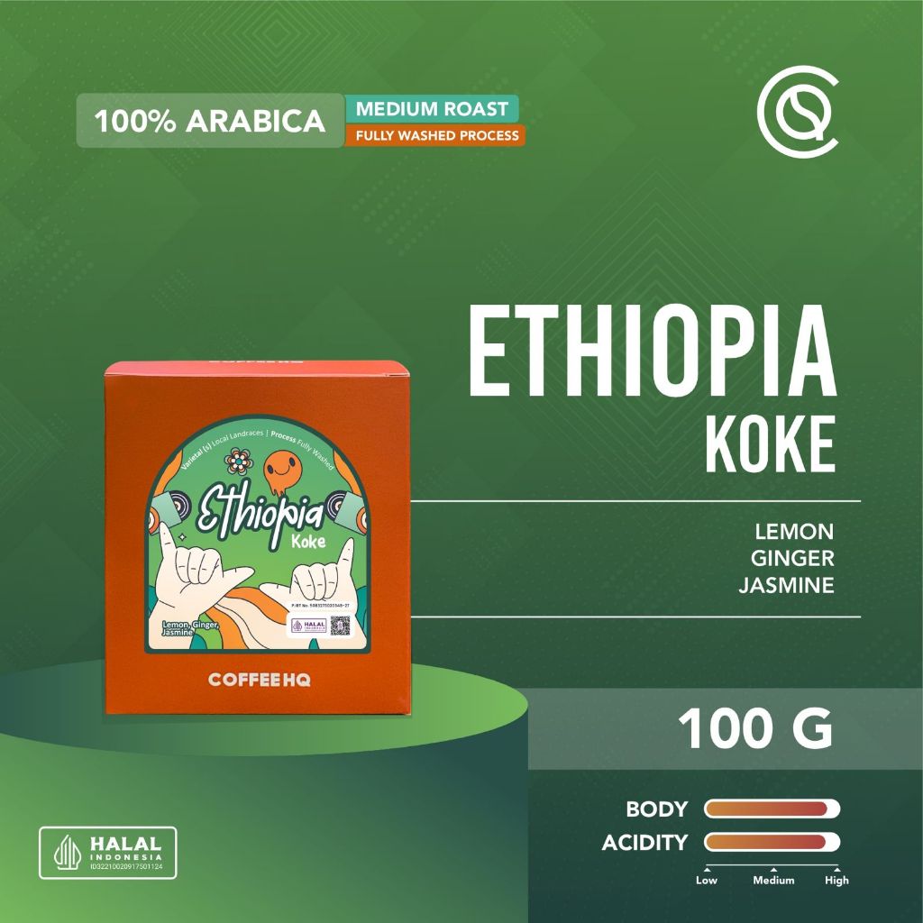 

NOAH'S BARN ETHIOPIA Yirgacheffe Koke Shalaye Grade 1 100gr