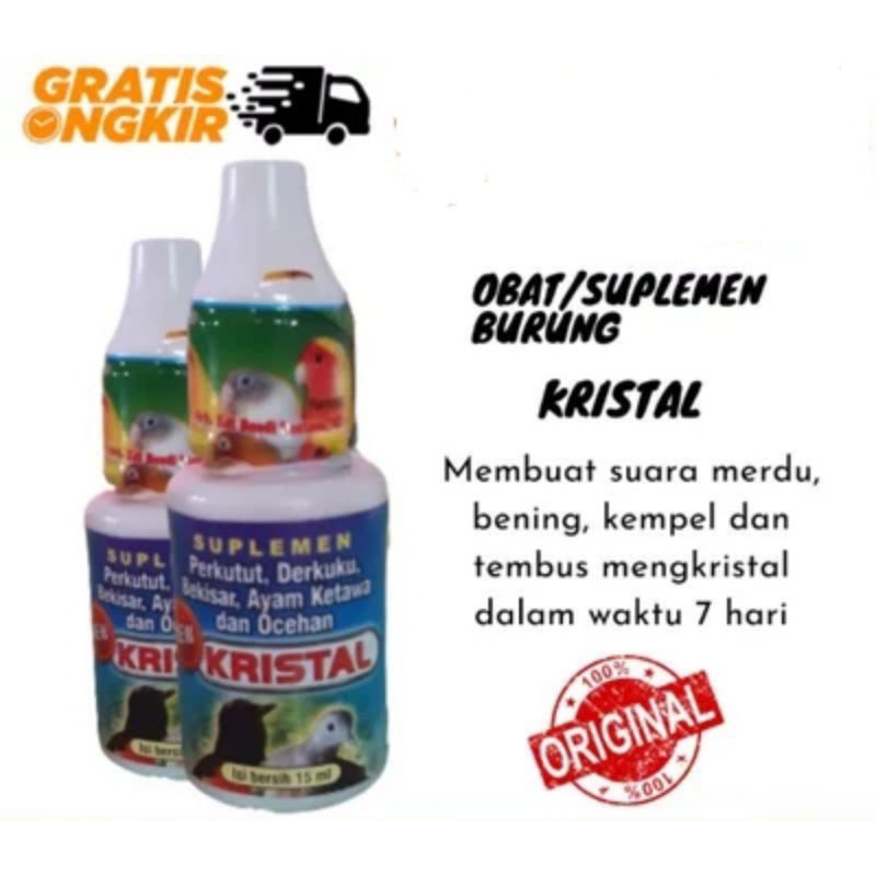 Kristal vitamin obat burung serak suara kecil hilang /PENGGACOR burung