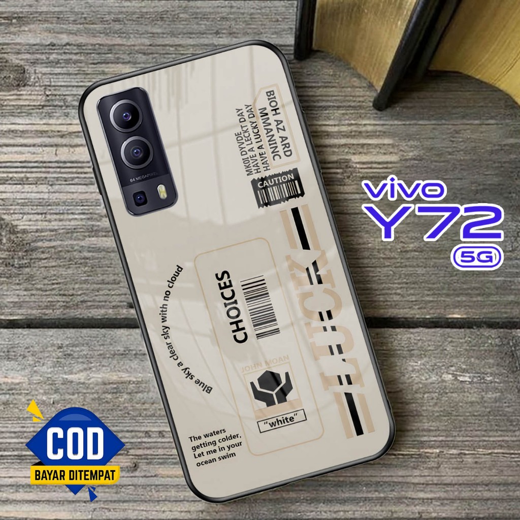 Softcase Kaca VIVO Y72 (5G) - Case Handphone VIVO Y72 (5G) [T128].