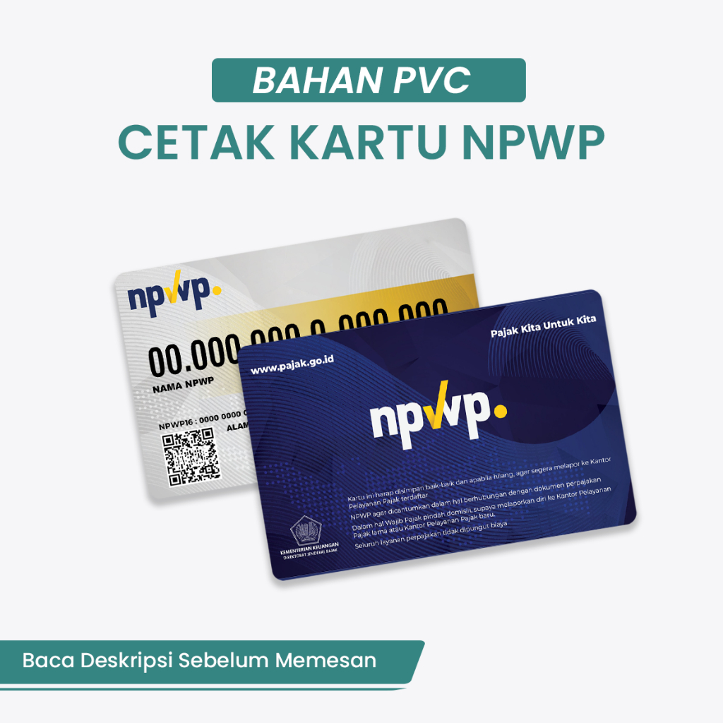 

Cetak Kartu PVC NPWP